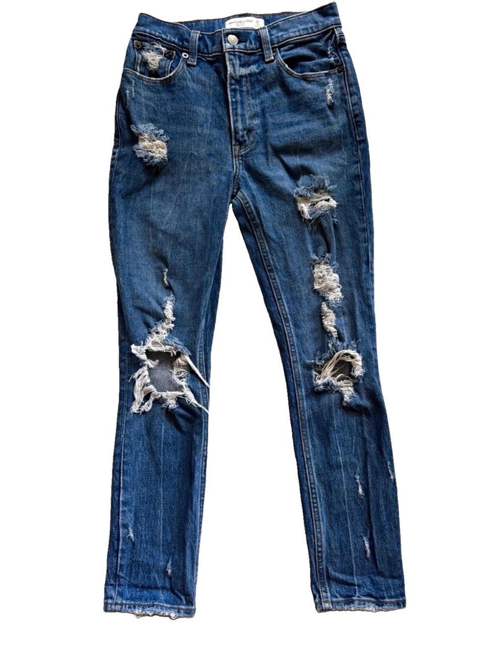 Abercrombie & Fitch The Skinny High Rise Distressed Jeans Size 25/0 Short